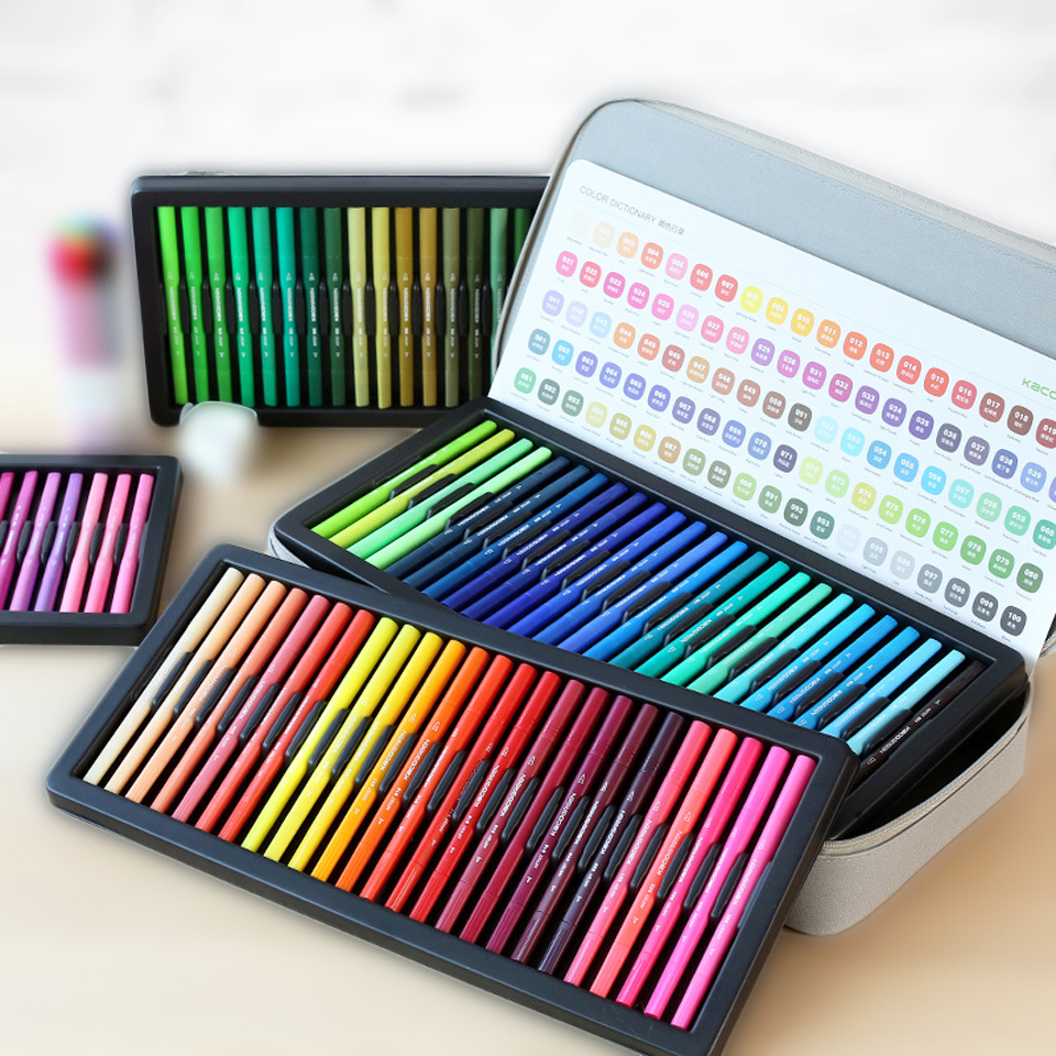 Набір кольорових маркерів Xiaomi KACO ARTIST Double Tips Pen 100 Colors комплектація