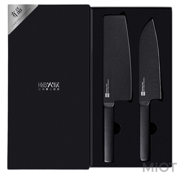 

Набір ножів Xiaomi Huo Hou Black non-stick heat knife 2 psc. set