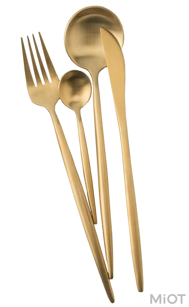 

Набір столових приладів Xiaomi Maison Maxx Stainless Steel Modern Flatware Set Gold