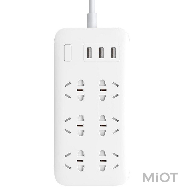 

Подовжувач Mi Home (Mijia) Power Strip (6 розеток + 3 USB-port) White CXB6-1QM