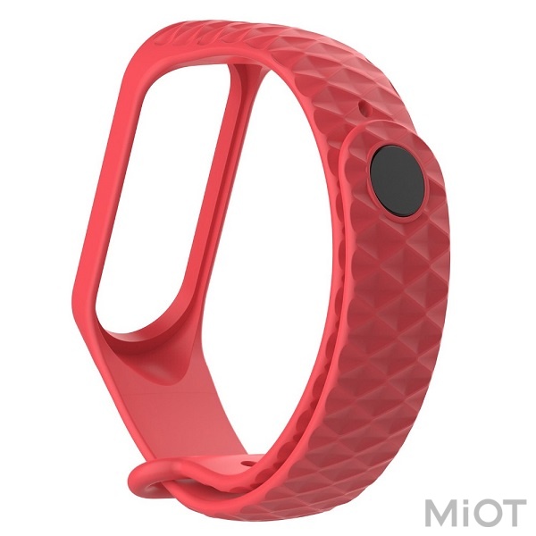 

Ремінець Rhomb Design для Xiaomi Mi Band 3/4 Red