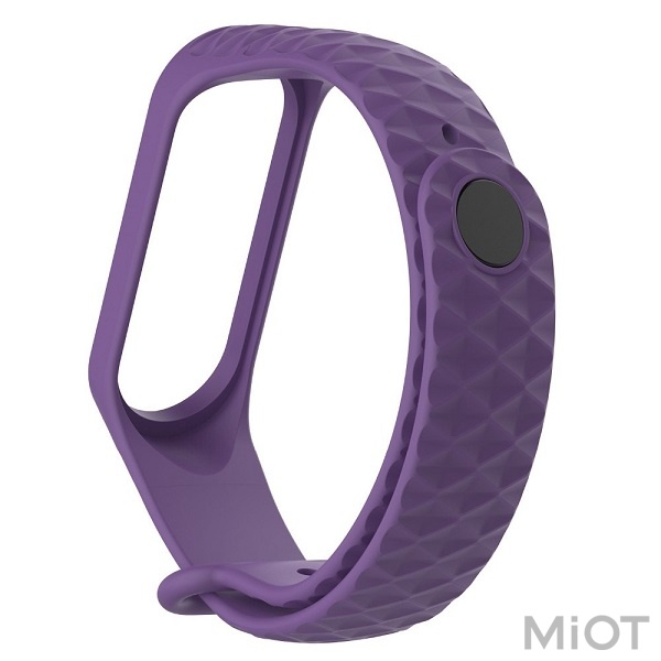 

Ремінець Rhomb Design для Xiaomi Mi Band 3/4 Purple