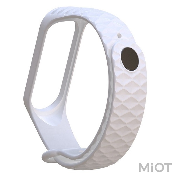 

Ремінець Rhomb Desing для Xiaomi Mi Band 3/4 White