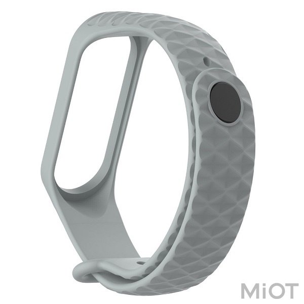 

Ремешок Rhomb Design для Xiaomi Mi Band 3/4 Grey