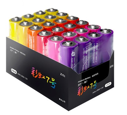 

Батарейки Xiaomi ZMI Rainbow AAA batteries 24pcs AA724 (3059778)