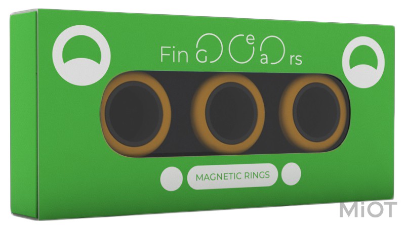 

Магнітні кільця FinGears Magnetic Rings Sets Size S Orange-Black