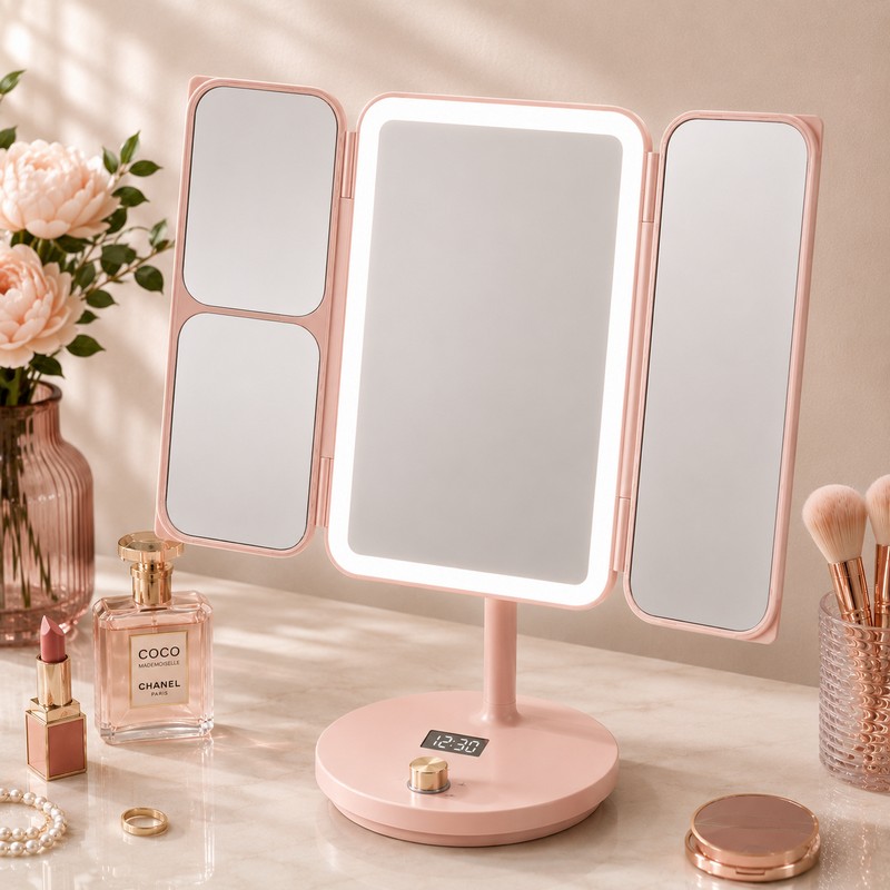 Дзеркало для макіяжу Xiaomi Jordan Judy LED Lighted Makeup Mirror (NV536) Pink на малюнкі №2