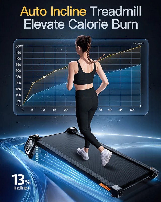 Бігова доріжка AKLUER H1 Auto Incline Walking Pad Treadmill на малюнкі №4