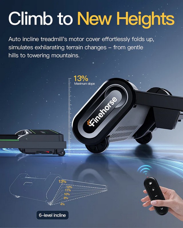 Бігова доріжка AKLUER H1 Auto Incline Walking Pad Treadmill на малюнкі №5
