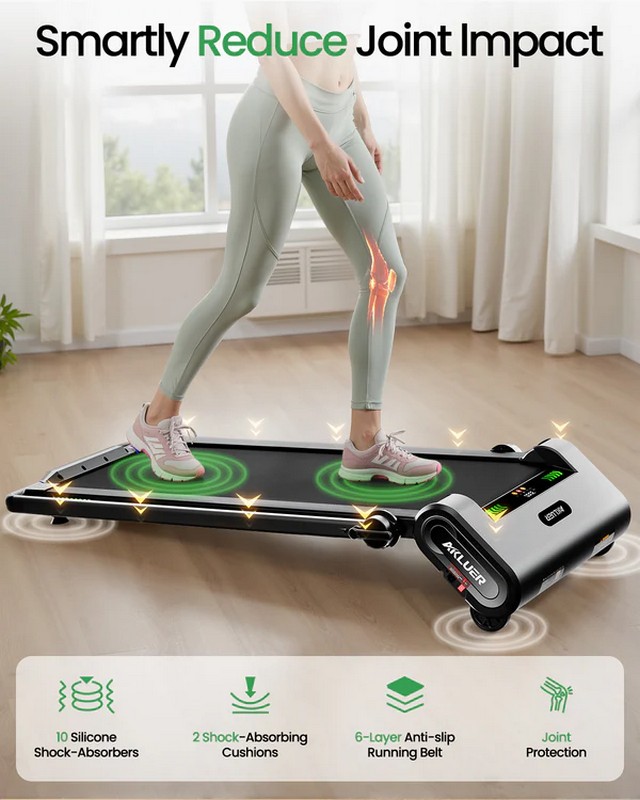 Бігова доріжка з поручнем AKLUER H1-B Auto Incline Walking Pad Treadmill на малюнкі №4