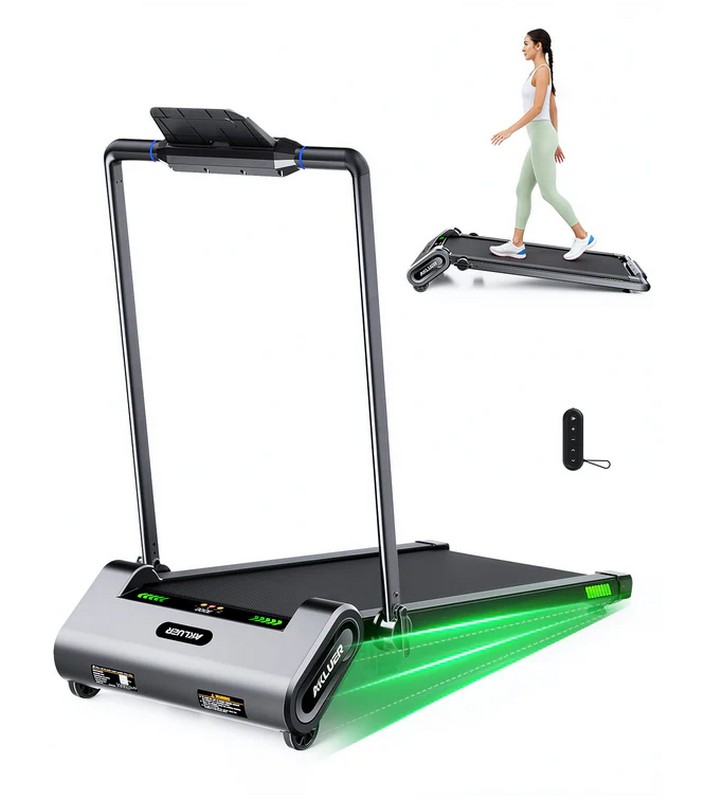 Бігова доріжка з поручнем AKLUER H1-B Auto Incline Walking Pad Treadmill на малюнкі №1