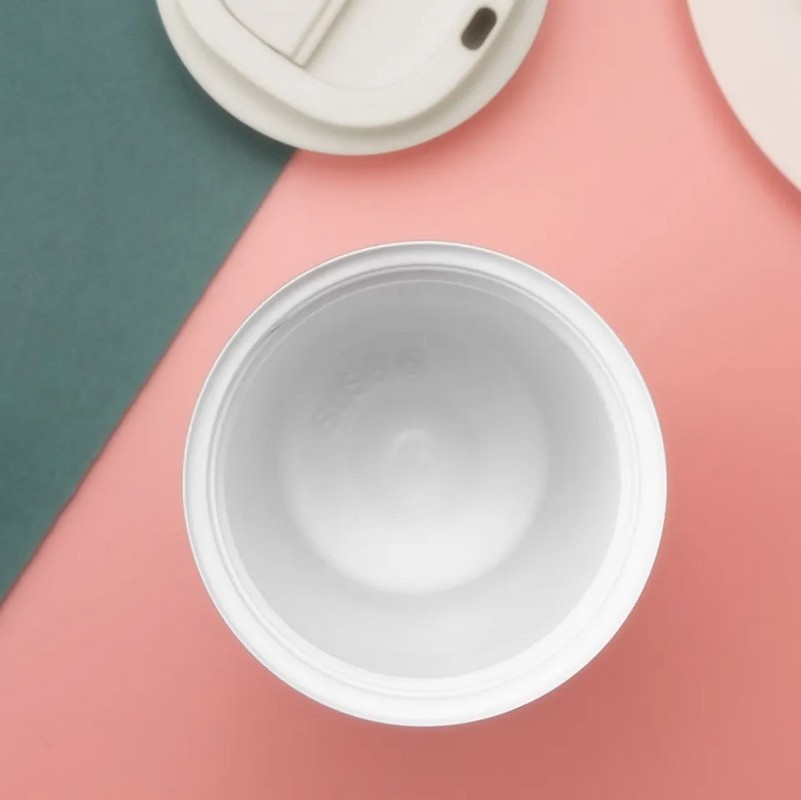 Термостакан Xiaomi Quange Fashion Coffee Cup KF102 430 мл Cream/Red на малюнкі №3
