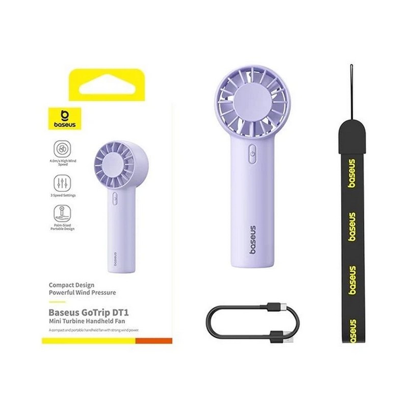 Портативний вентилятор Xiaomi Baseus GoTrip-DT1 Nebula Purple на малюнкі №9