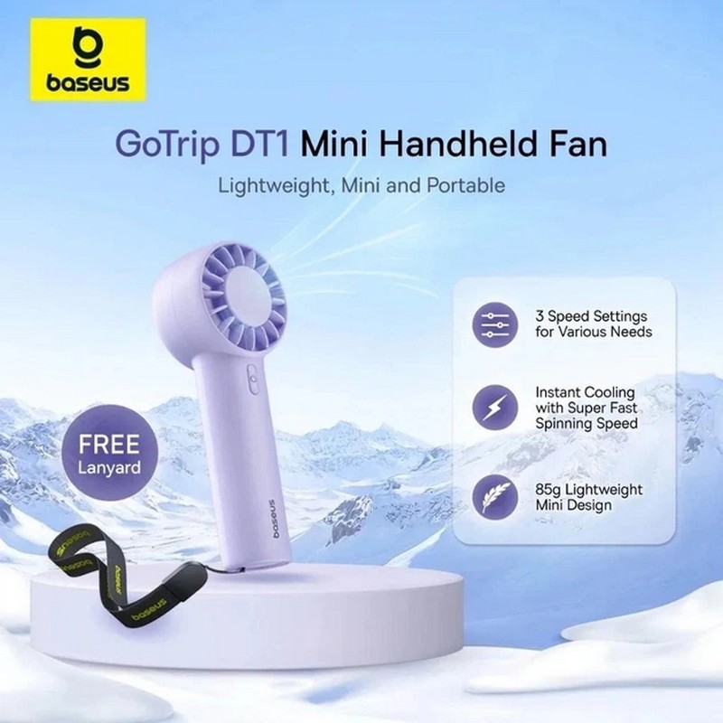 Портативний вентилятор Xiaomi Baseus GoTrip-DT1 Nebula Purple на малюнкі №8