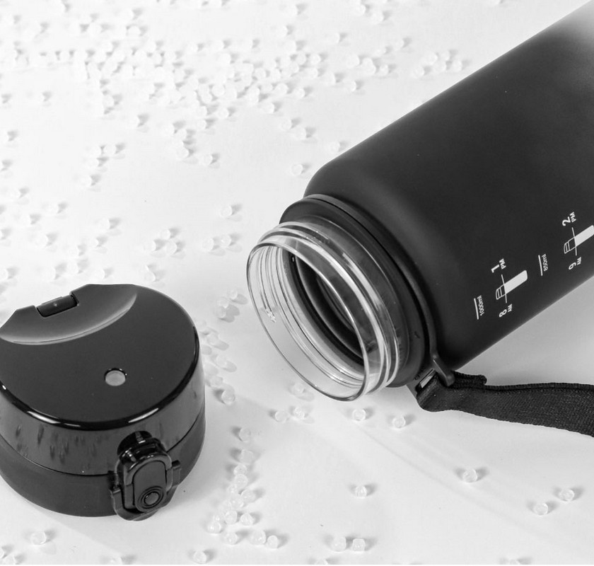 Пляшка для води Xiaomi BUFFi5 JOY outdoor sports water cup 1000 мл Black-White на малюнкі №6