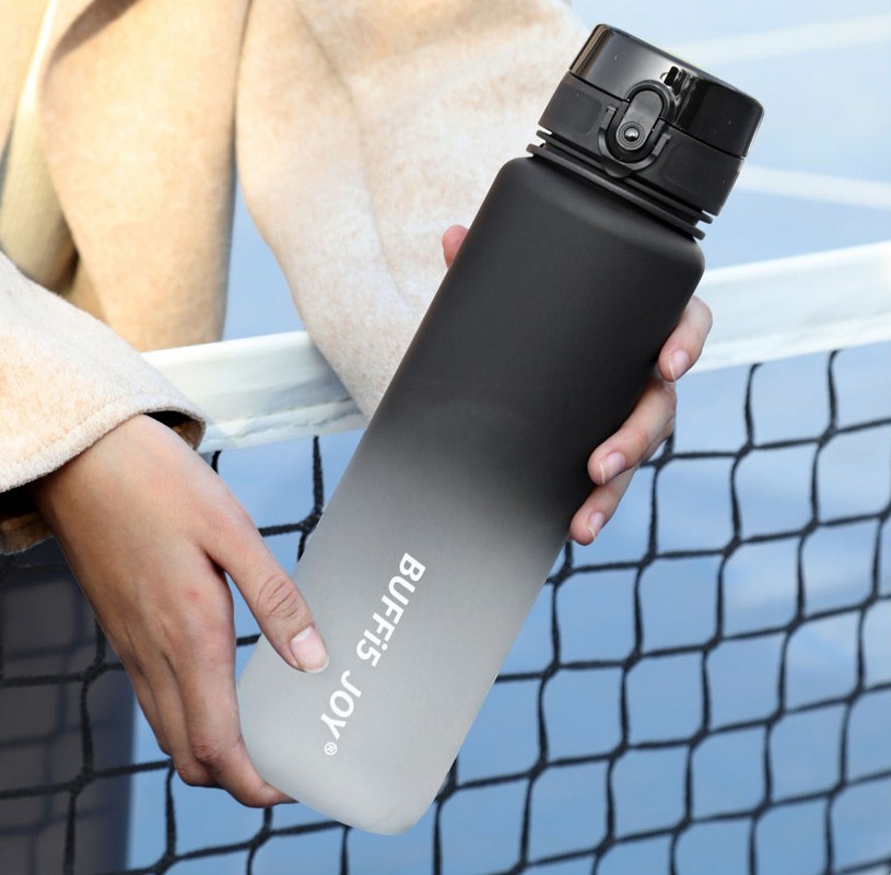 Пляшка для води Xiaomi BUFFi5 JOY outdoor sports water cup 1000 мл Black-White на малюнкі №4