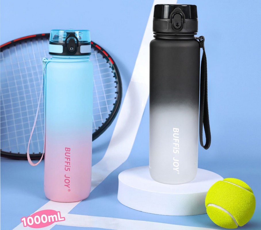 Пляшка для води Xiaomi BUFFi5 JOY outdoor sports water cup 1000 мл Black-White на малюнкі №3