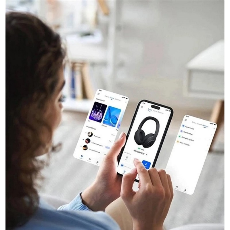 Бездротові навушники XIAOMI Haylou Over-ear headphones Black (S30 Pro) на малюнкі №5