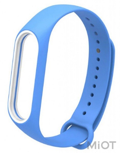 

Ремінець для Xiaomi Mi Band 3/4 Light Blue/White