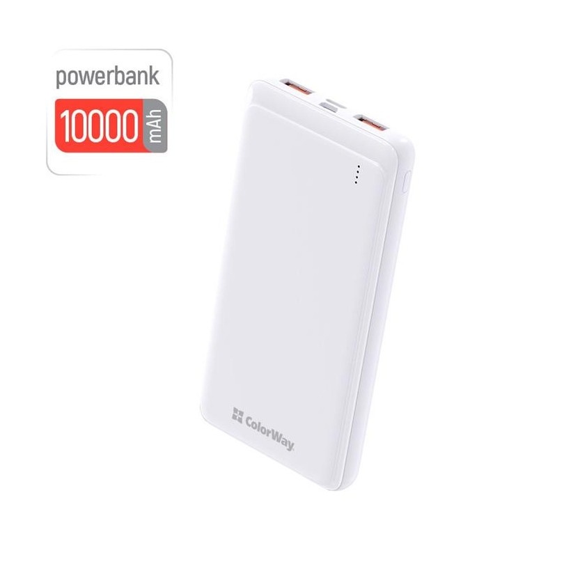 

Універсальна батарея ColorWay Slim 10000mAh White (CW-PB100LPF2WT)