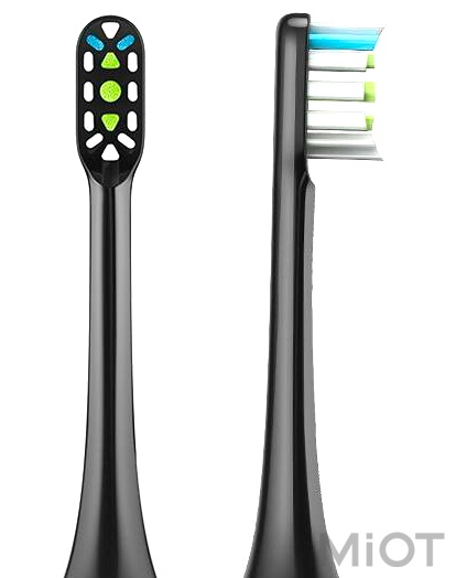 Набір насадок для зубних щіток Xiaomi Soocas General Toothbrush Head for X1 / X3 / X5 Black (2pcs) (BH01B)