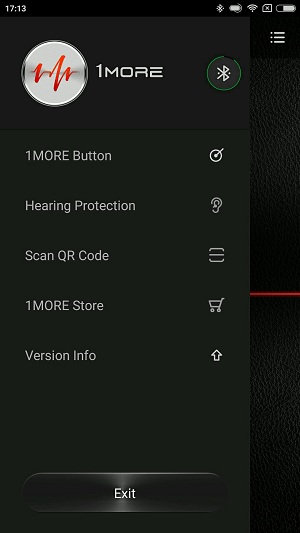 1MORE Over-Ear MOMO Edition меню приложения