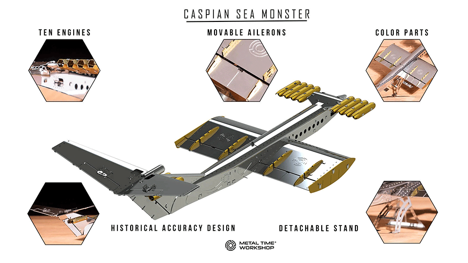 Коллекцiйна модель Metal Time Caspian Sea Monster Ekranoplan MT099 характеристики