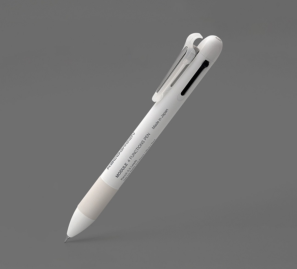 Многофункциональная ручка 4in1 KACO White K1028 крупным планом