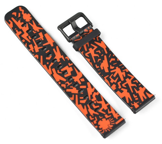 Amazfit-Bip-silicon-strap-Original-orange-black