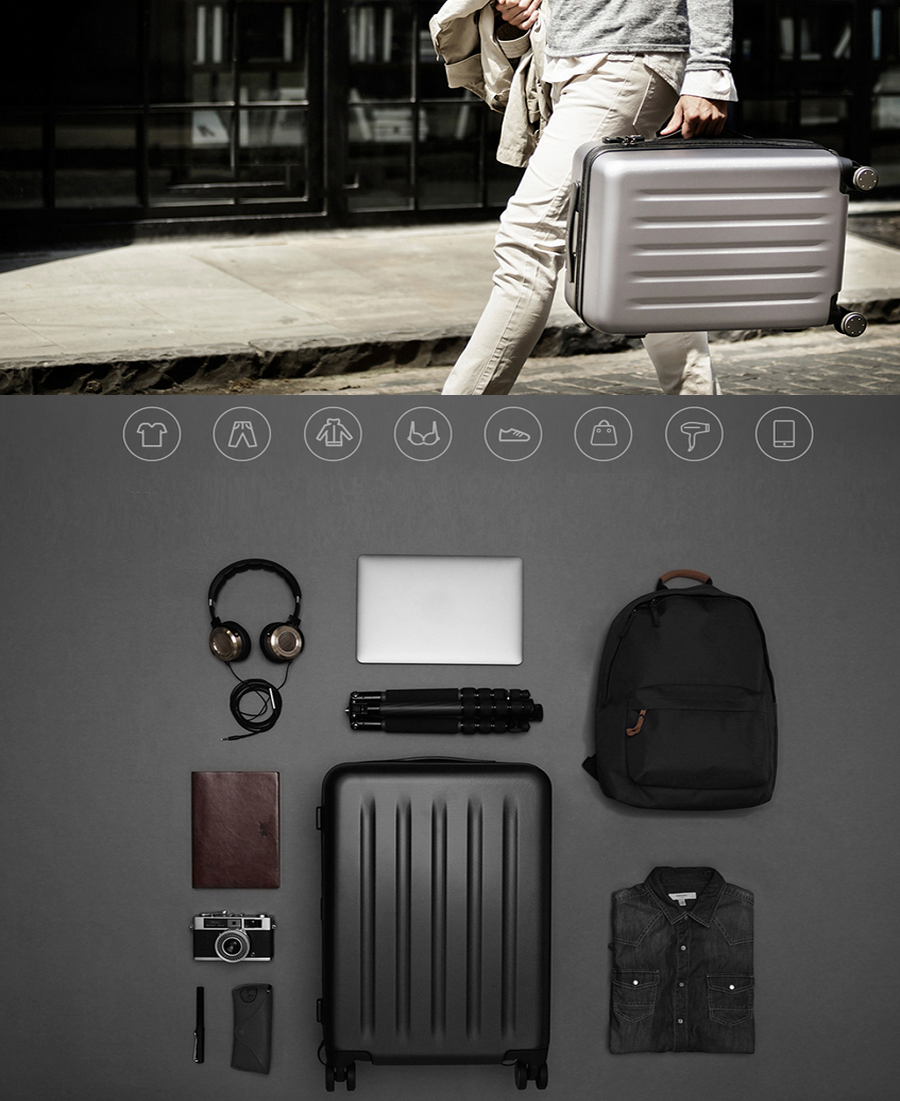 Чемодан Xiaomi 90 Points Suitcase Dark Grey Magic Night 28'' детали