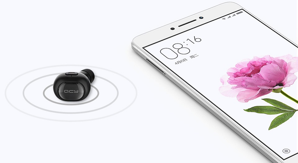 Bluetooth headset QCY Q26 и смартфон Xiaomi