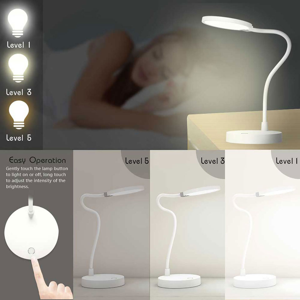 Настільна лампа COOWOO U1 Smart Table Lamp White інтенсивність освітлення