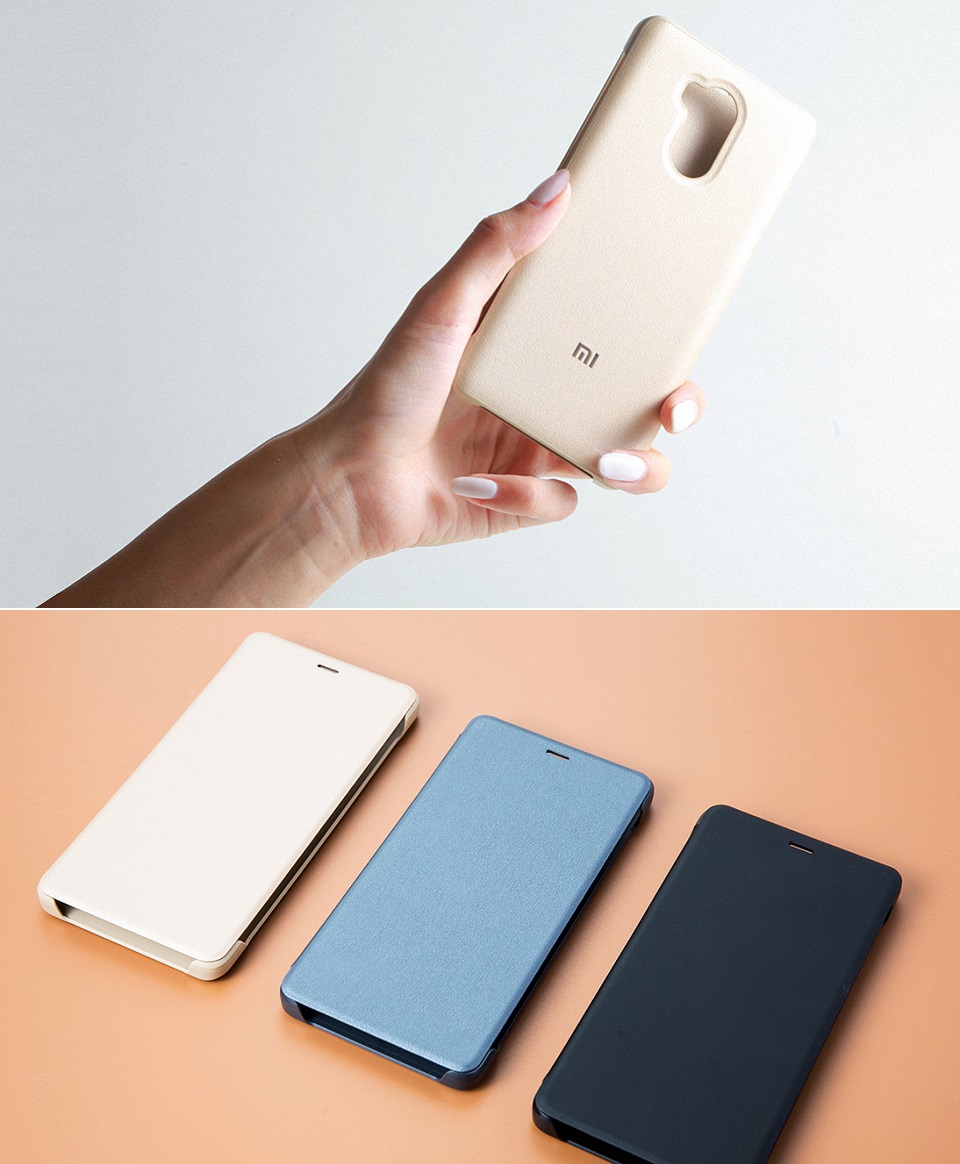 Чехол книжка для смартфонов Xiaomi Redmi 4 Pro Beige 3 чехла на одной поверхности