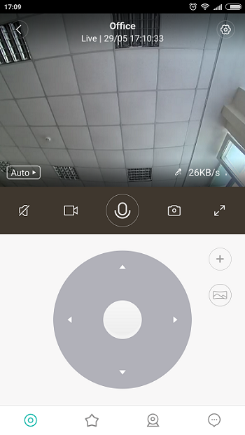 IP камера YI Dome 360° Black 1080P  съемка в верхнем положении