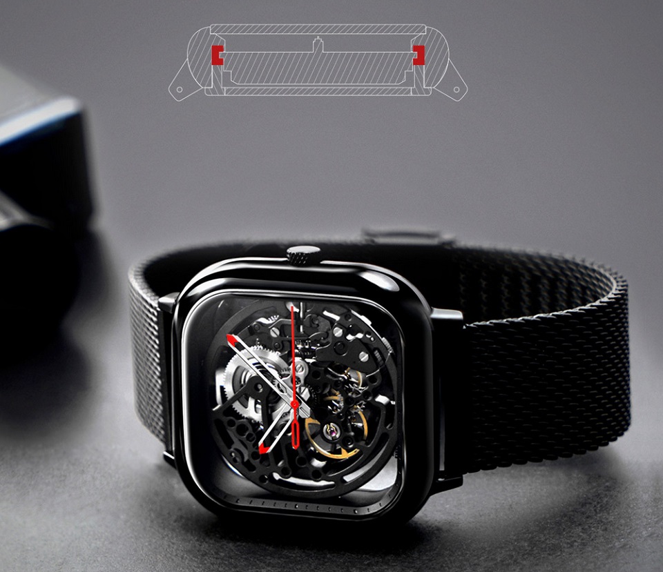 Годинники GIGA Design full hollow mechanical watches стійкість до тряски