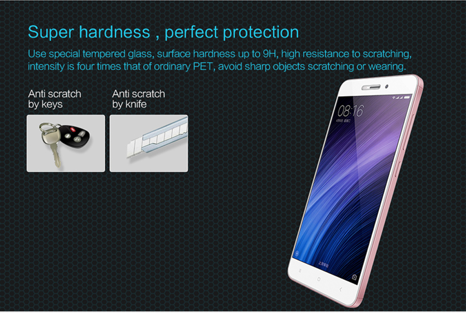Защитное стекло Nillkin HG-SP XM для смартфонов Xiaomi RedMi 4A  стойкое к физическим повреждениям