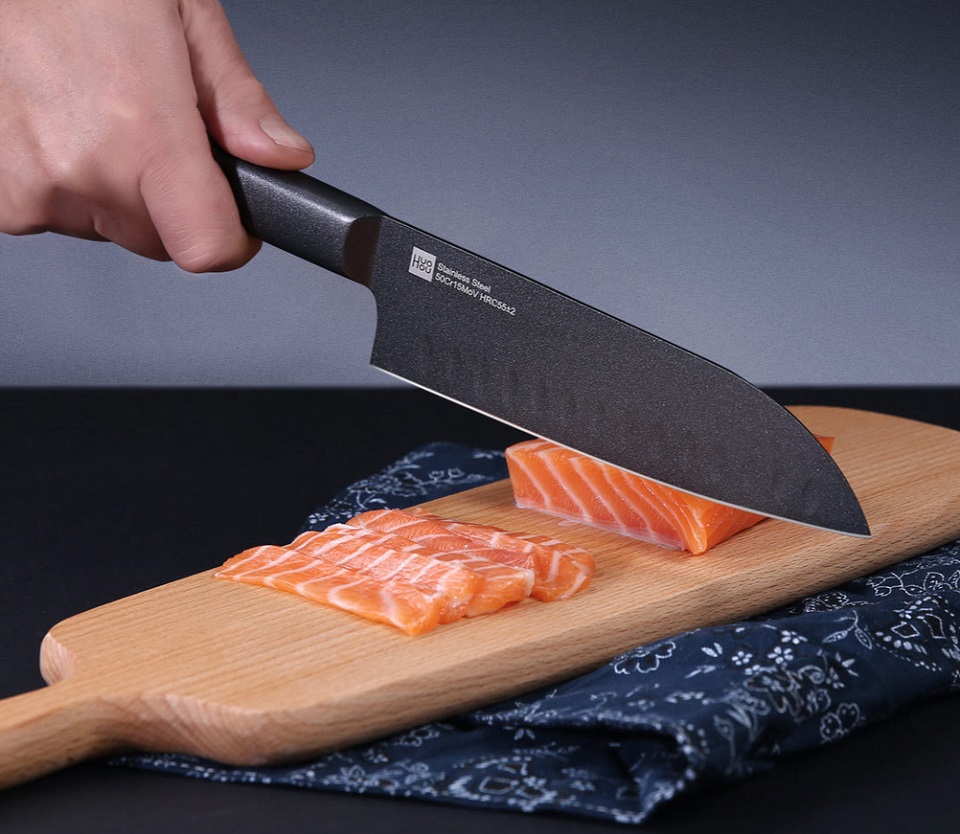 Набор ножей Huo Hou Black non-stick heat knife 2 psc. set нарезка мяса