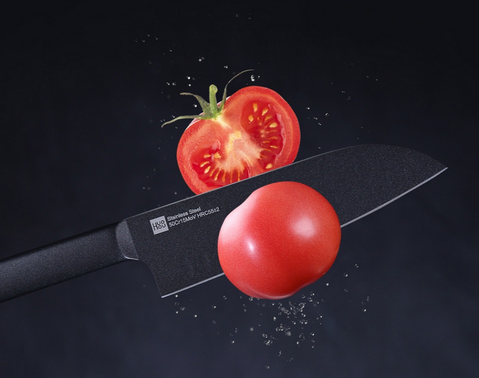 Набір ножів Huo Hou Black non-stick heat knife 2 psc. set нарізка овочів