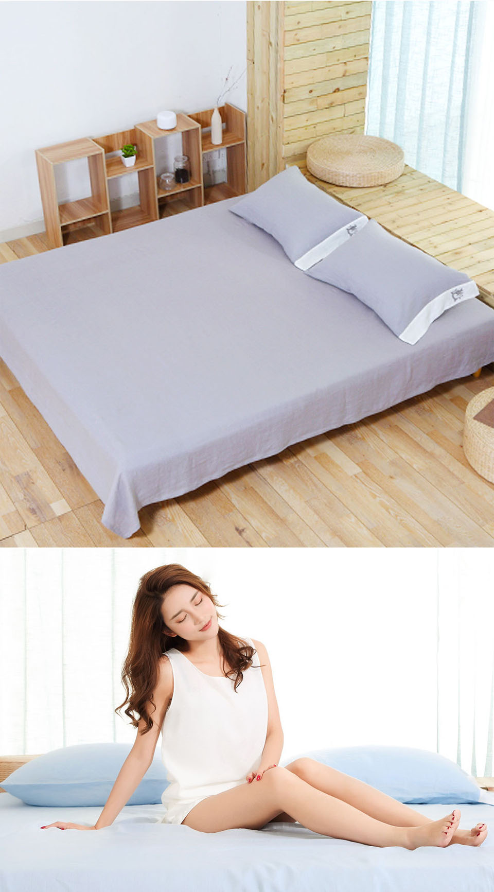 Комплект постельного белья JolieHome Yi Tian (4 sets) Gray 1.8