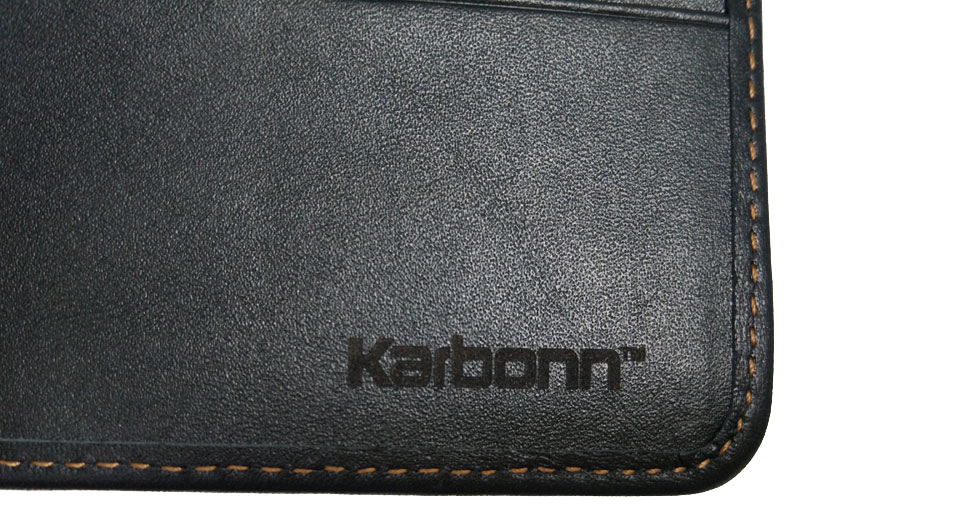Бумажник Karbonn fiber wallet+leather 9.8*11.8*2CM горизонтальный лого