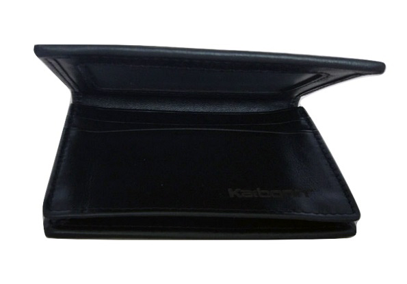 Картхолдер Karbonn fiber card case + leather (RDNCC-1) напіввідкритий