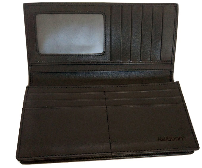 Бумажник Karbon fiber wallet+leather окошко