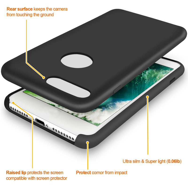 Liquid Silicone Magnetic Plug iPhone 7 Black
