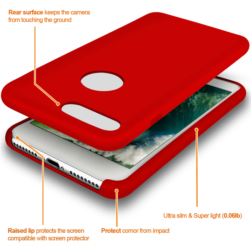 Liquid Silicone Magnetic Plug iPhone 7 red