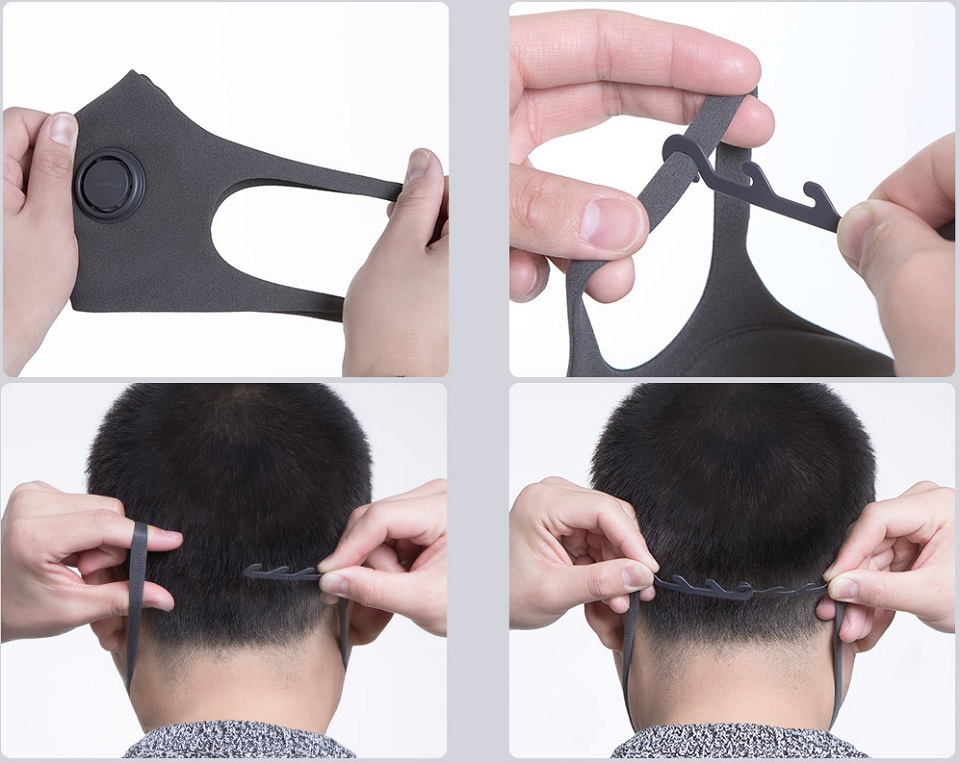 Маска для очистки воздуха SmartMi Black 3pcs как правильно одевать маску
