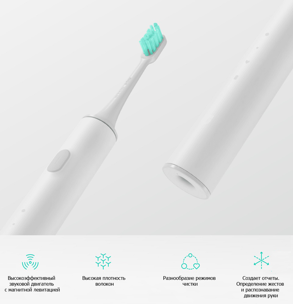 Электрическая зубная щетка MiJia Sound Wave Electric Toothbrush  крупным планом