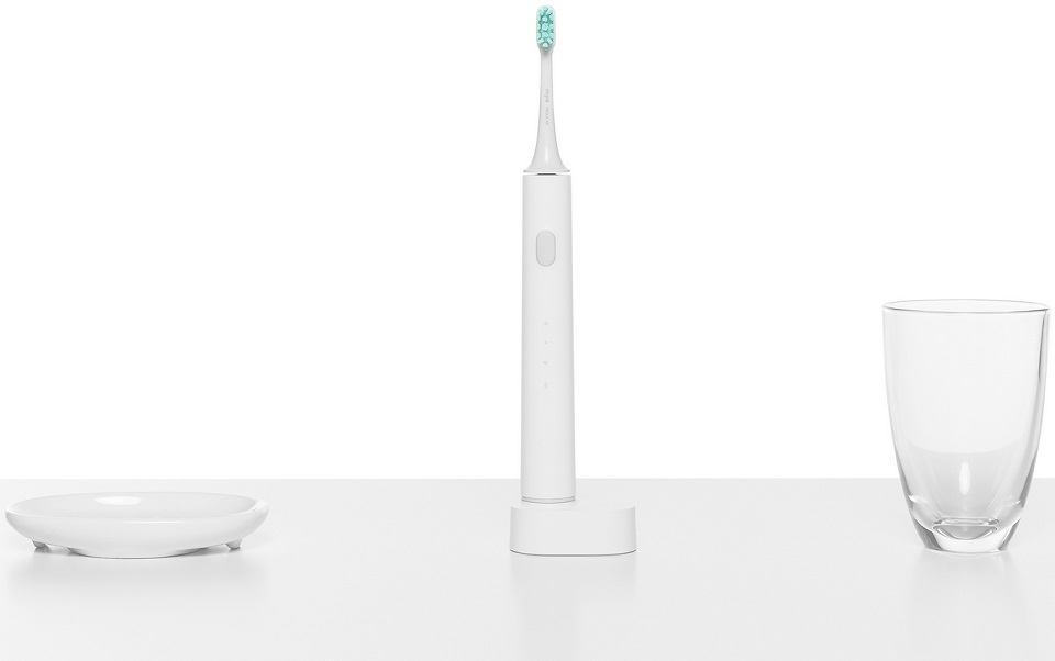 Электрическая зубная щетка MiJia Sound Wave Electric Toothbrush на зарядной платформе
