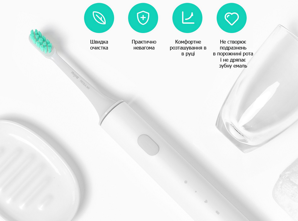 Електрична зубна щітка MiJia Sound Wave Electric Toothbrush характеристики комфорту