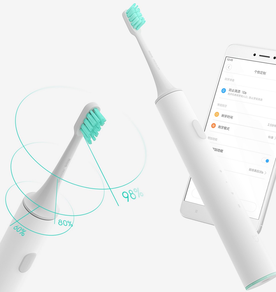 Електрична зубна щітка MiJia Sound Wave Electric Toothbrush APP-додаток і датчики