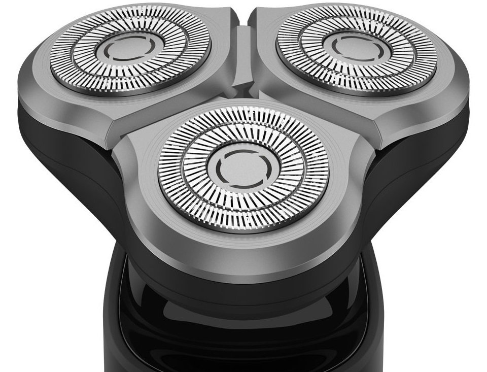 Электробритва Mijia Electric Shaver Black MJTXD01SKS головки изделия крупным планом